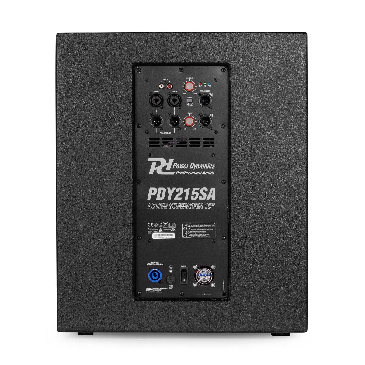 Power Dynamics PDY215SA Aktiver Subwoofer 15" - 900W - PA Aktiv Bass Tieftöner für DJ, Party, Club, Kino & Veranstaltungen - Professionelle Bassbox mit Class-D Verstärker für PA Anlage aus Sperrholz