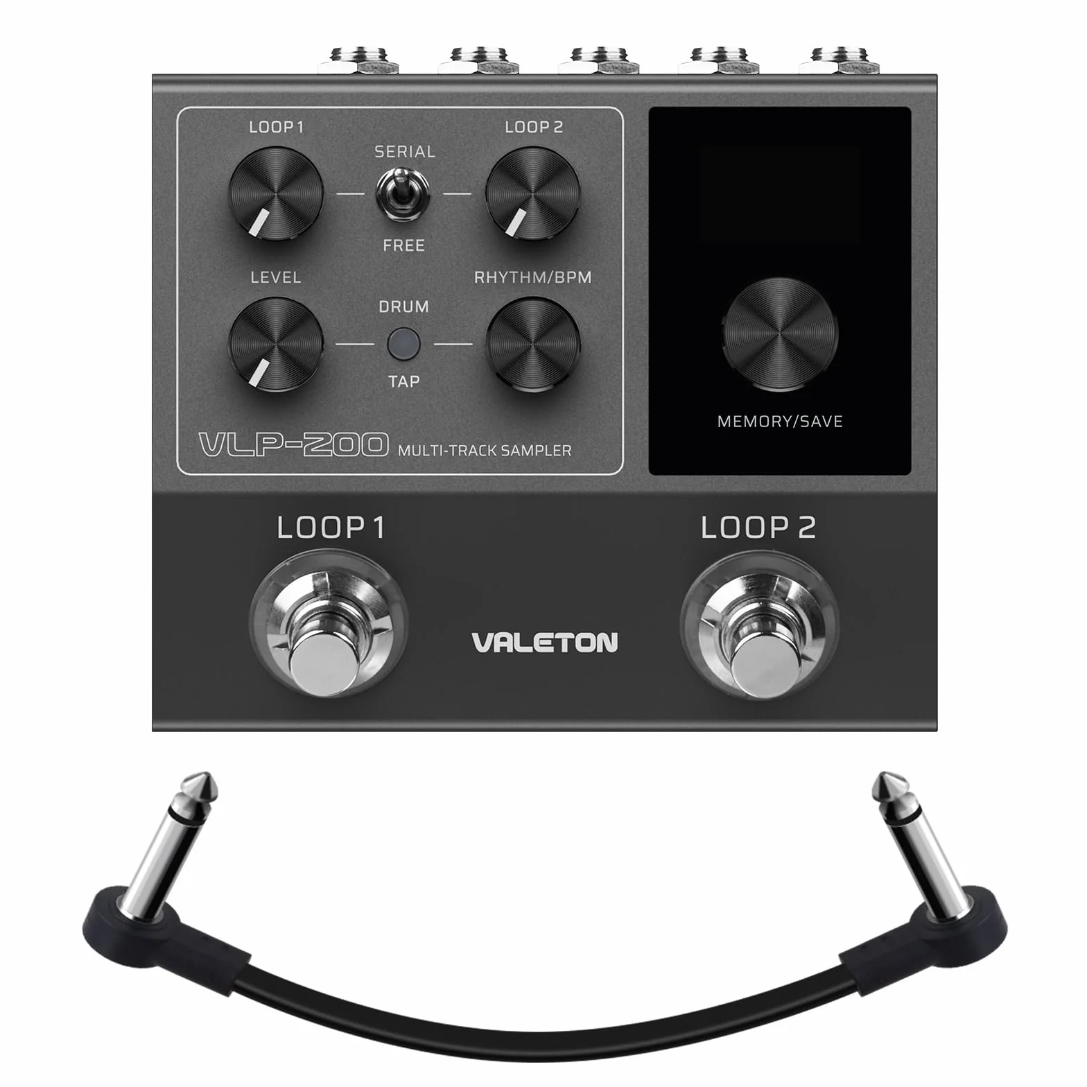 VALETON Looper Pedal Zweispur Stereo 99 Projekt Speicherplätze Software Unterstützung Looper für Gitarre, Bass, Keyboard, Gesang Drum Machine VLP-200