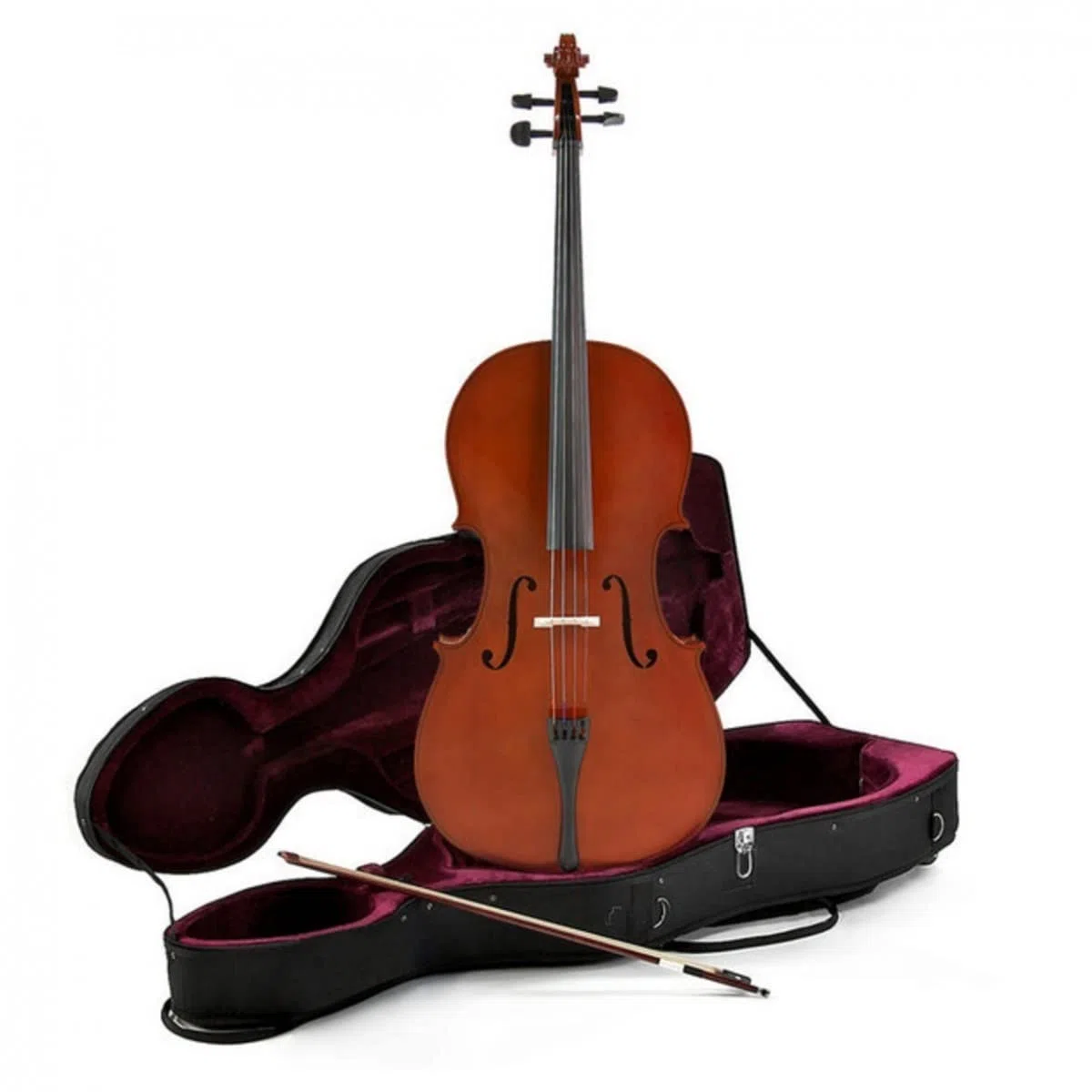 Gear4music Cello 1/4 Größe mit Bogen & Etui Instrument für Kinder von 5-7 Jahren