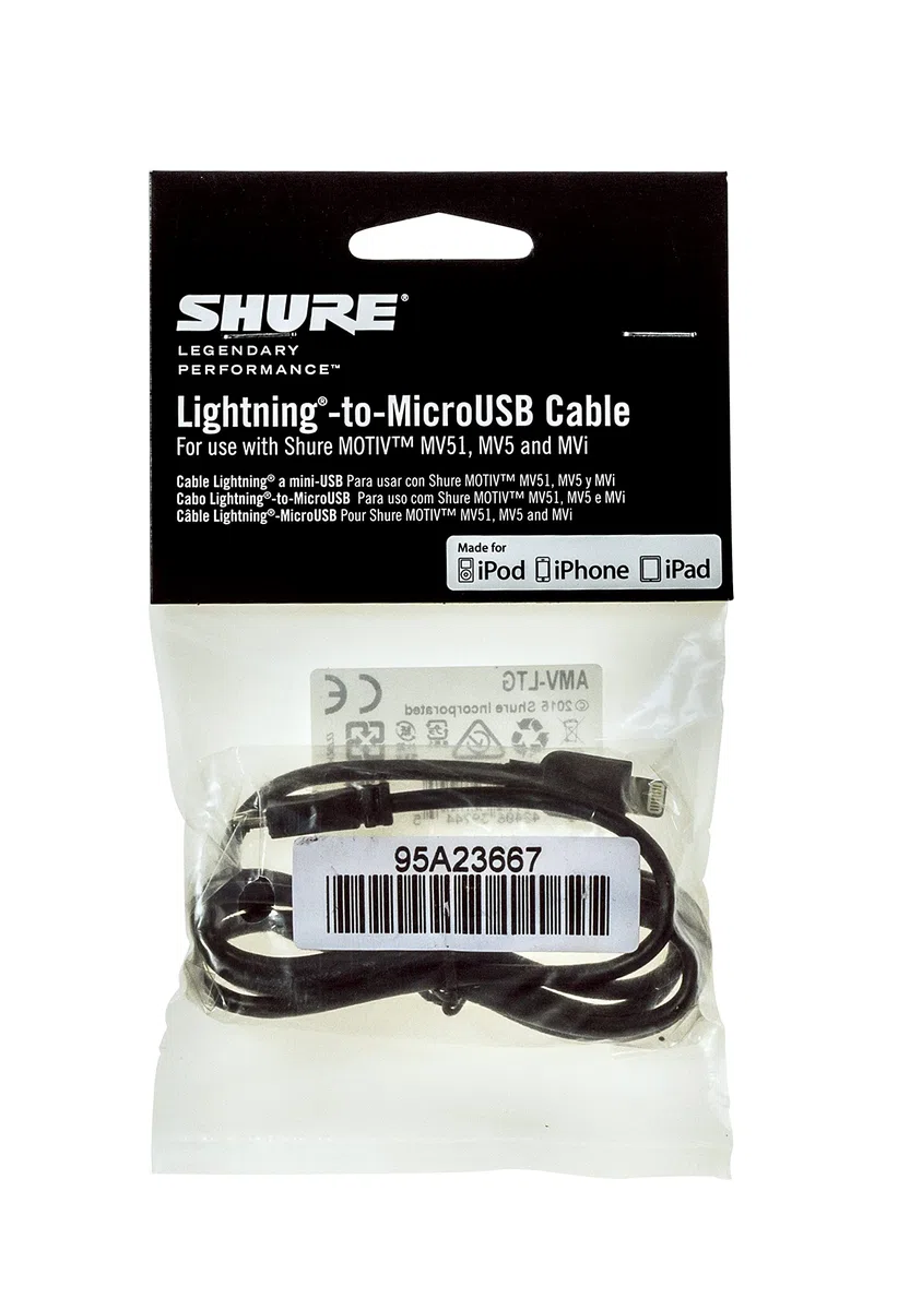 Shure AMV-LTG MicroUSB auf Lightning Kabel