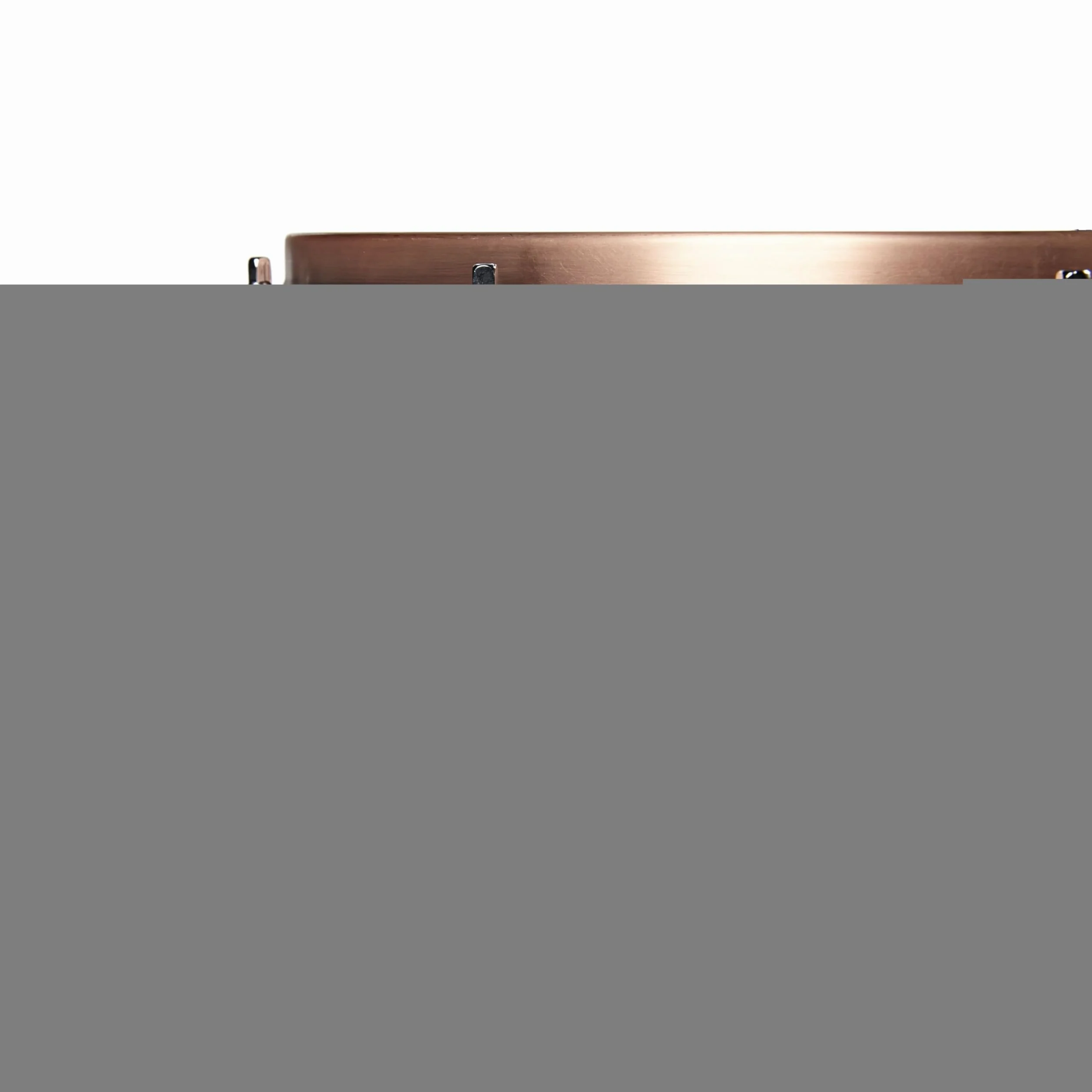 Fame FSC-50, 14"x5" Copper Snare Drum, Professionelle Kupfer-Snare, Gussspannreifen, 1.2mm Kesselstärke, 10 Spannschrauben, Naturfarben, Satinierte Kessel-Hardware, Warm, Erdig, Bassreich"