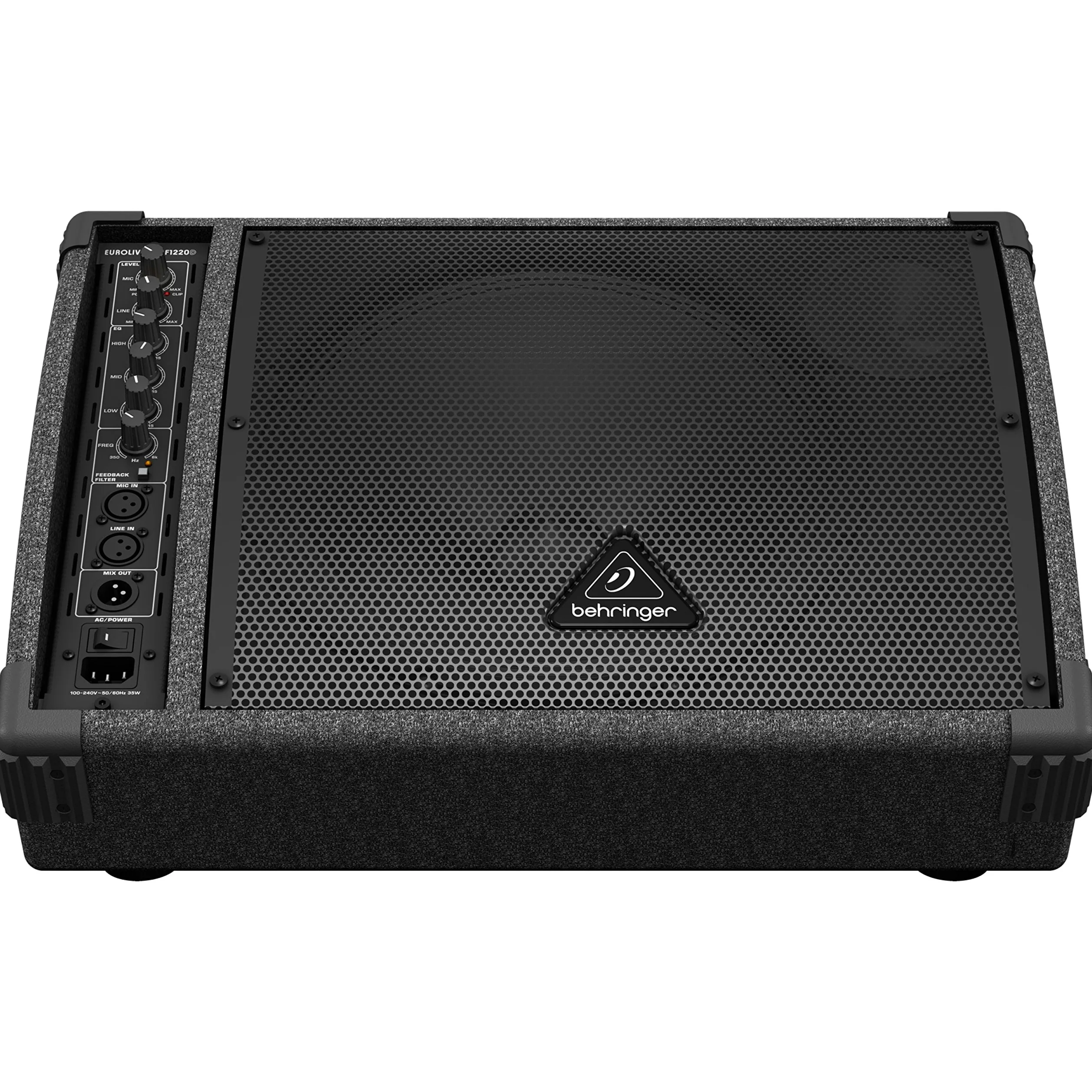 Behringer EUROLIVE F1220D Bi-Amped 250 Watt Monitor-Lautsprechersystem mit 12" Woofer, 3" Hochtöner und Rückkopplungsfilter