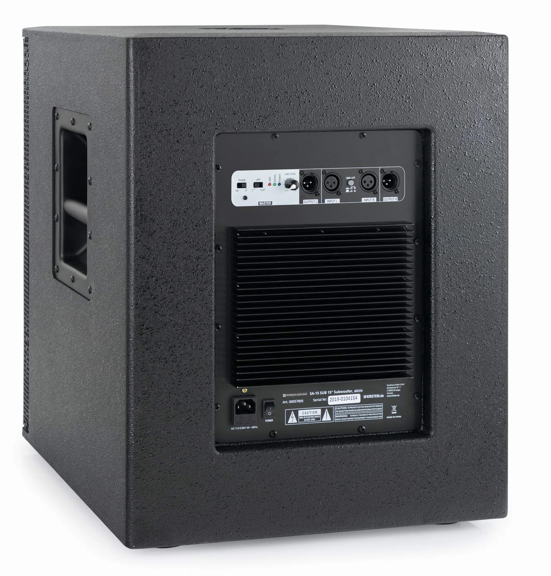 Pronomic SA-15 SUB Aktiv Subwoofer 2X Set - 15" Speaker mit Bassreflex-Öffnungen - 600 Watt RMS-Leistung - max. SPL: 124 dB - 35mm-Flansch - schwarz