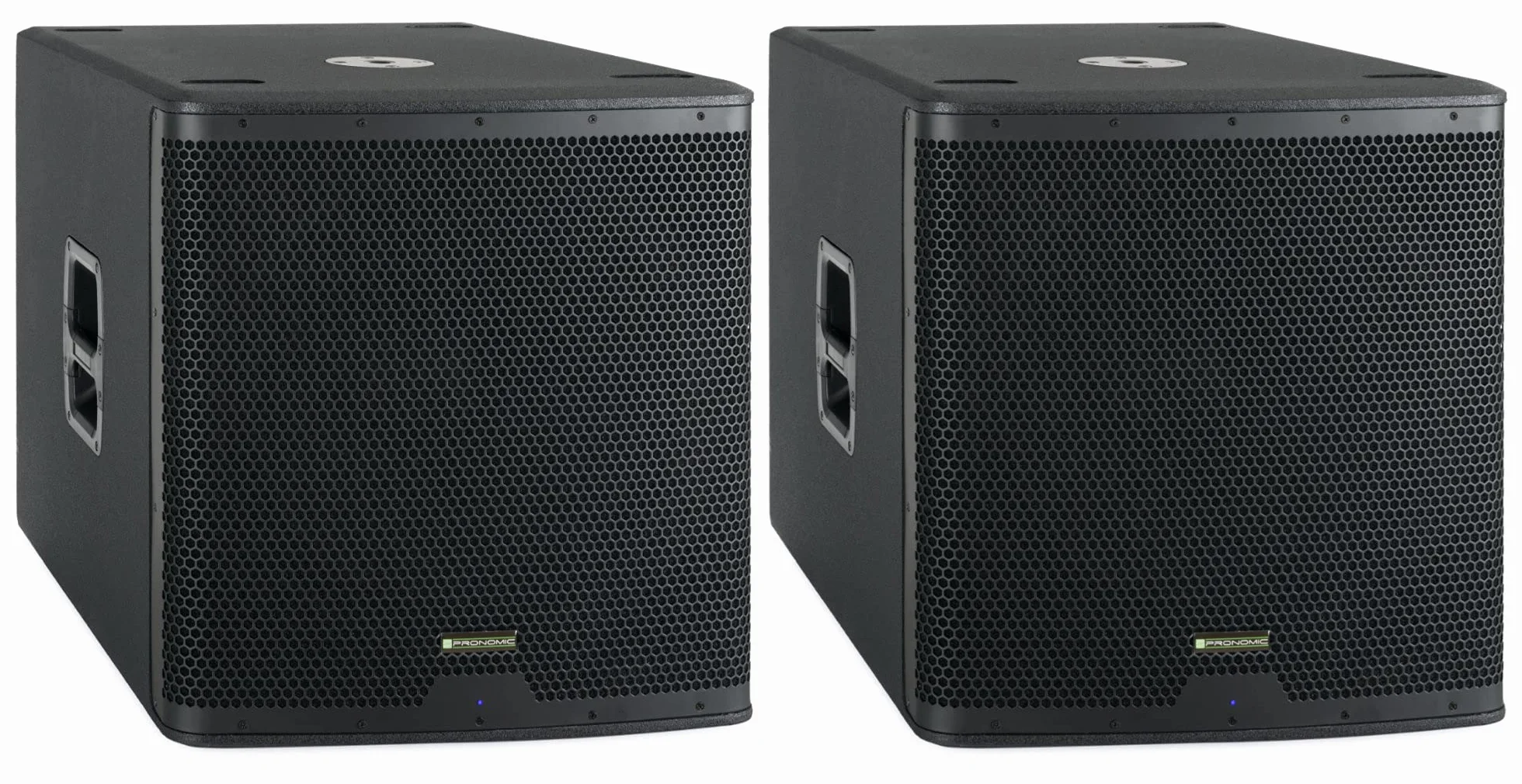 Pronomic C-118SA Aktiv Subwoofer 2X Set - 1600 Watt Peak / 800 Watt RMS - 18" Lautsprecher mit 3" Schwingspule - Frequenzbereich: 30-200 Hz - 4 DSP-Presets - max. SPL: 126 dB