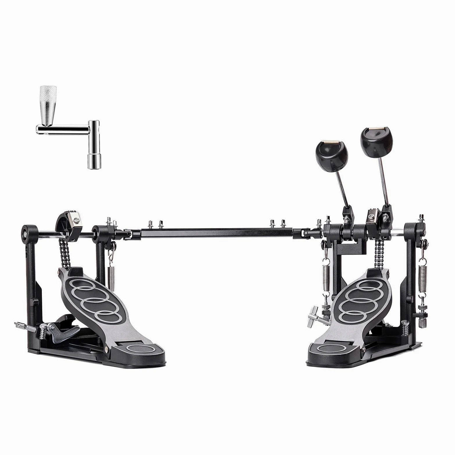 Fußmaschinen，Double Bass Kick Drum Pedal mit Doppelkette，Doppel Pedal (V-YQ09)
