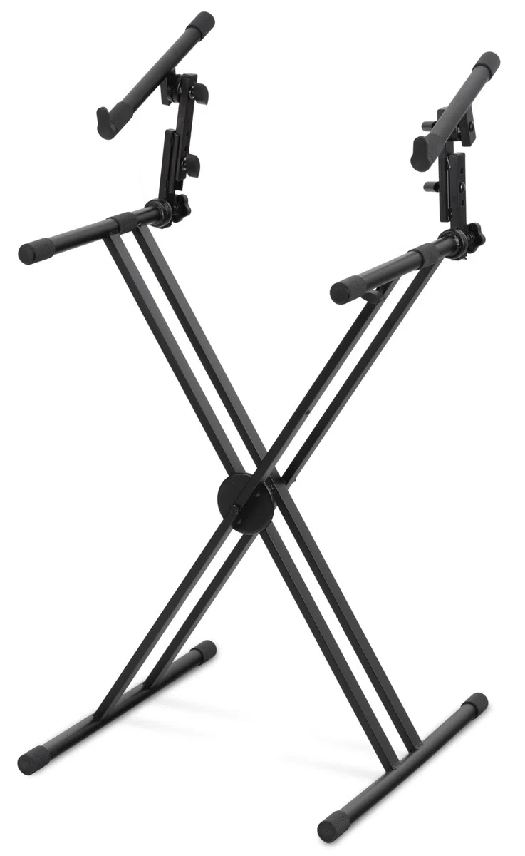 Classic Cantabile Doppel-X-Keyboardständer 2-fach doppelstrebig Schwarz
