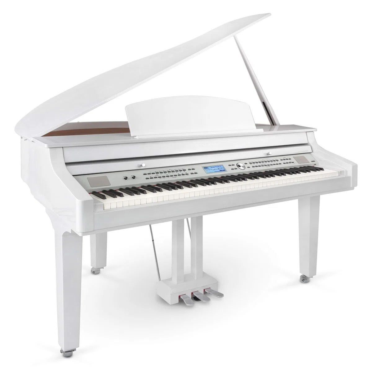 Classic Cantabile GP-A 810 Digitalflügel Set (88 Tasten mit Hammermechanik, 3-fach Sensorik, 1200 Voices, Bluetooth, inkl. Bank, Kopfhörer Schule) weiß Hochglanz