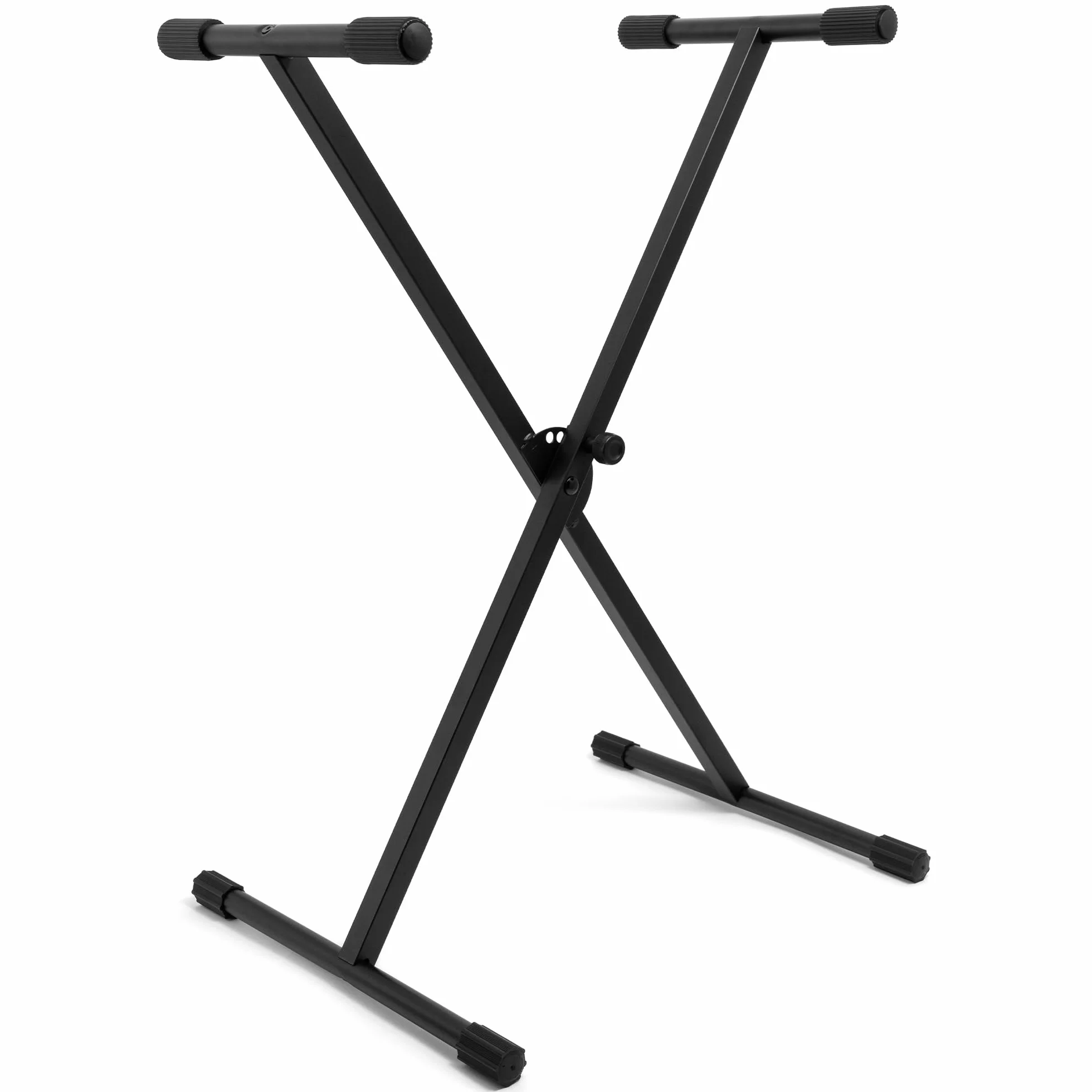 TIGER KYS77-BK Keyboardständer, zusammenklappbar | Höhenverstellbarer einfach verspannter Ständer - für Keyboards, Synthesizer und Digital Pianos
