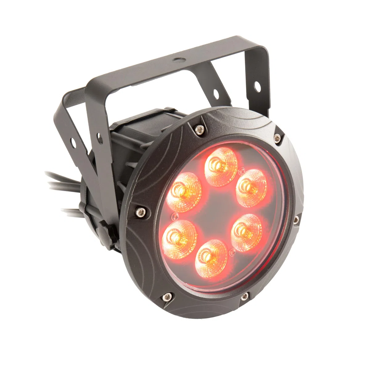 Nano Spot ARC Outdoor LED PAR Scheinwerfer 6x 8W RGBW IP65 DMX Steuerbar 48W 30° Schwarz