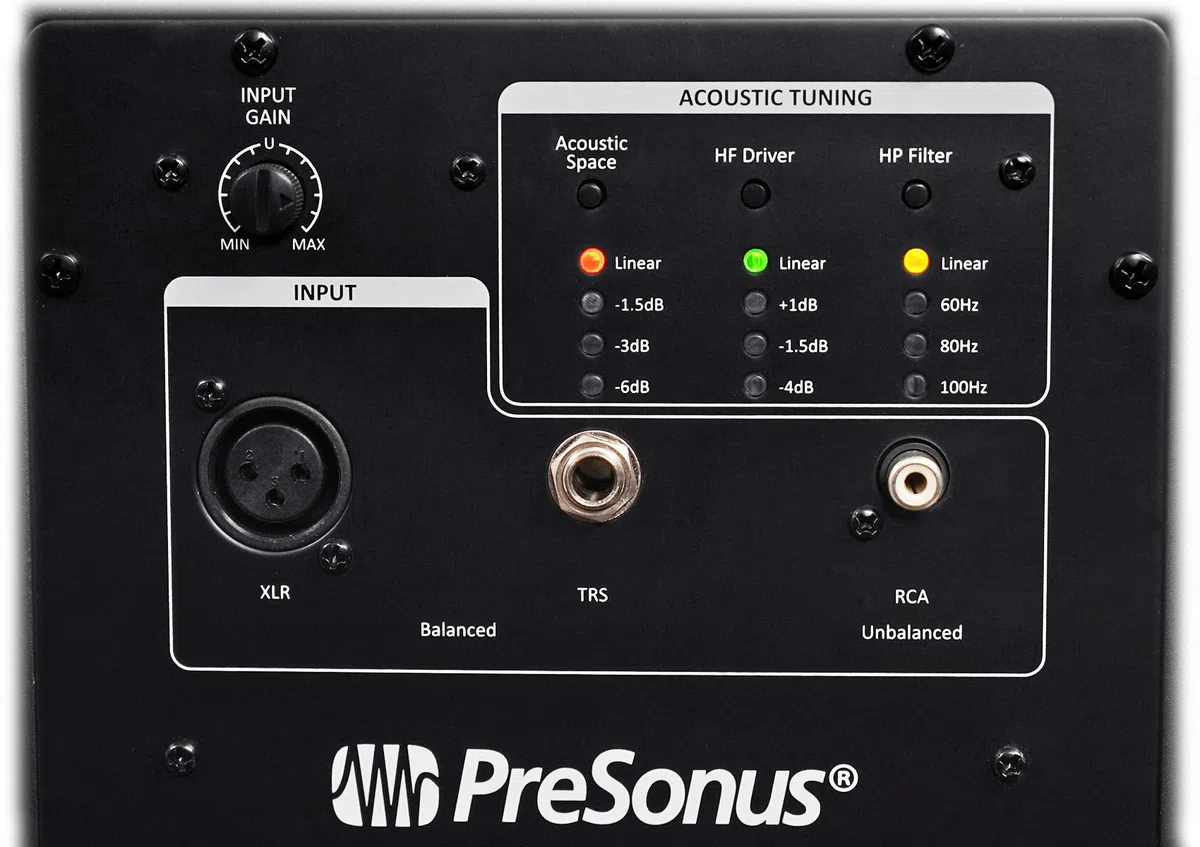 PreSonus R80 AMT Studiomonitor mit 8" Treiber und Bändchenhochtöner, Schwarz