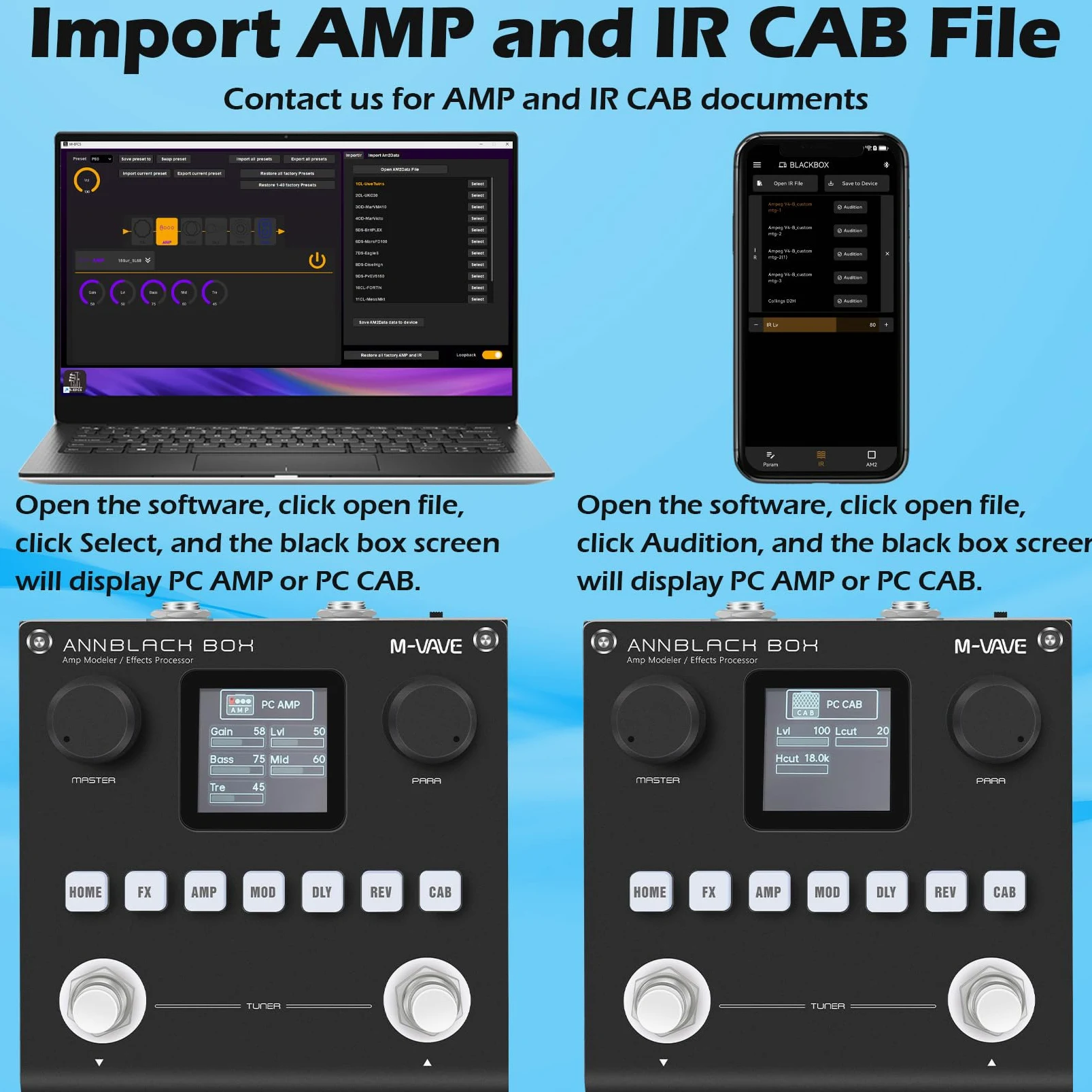 M-VAVE ANN Black Pedal Box Multi Effects Gitarren-Basispedal – 80 editierbare Voreinstellungen mit App, erstellen Sie Ihre Paremeter, eingebauter Akku