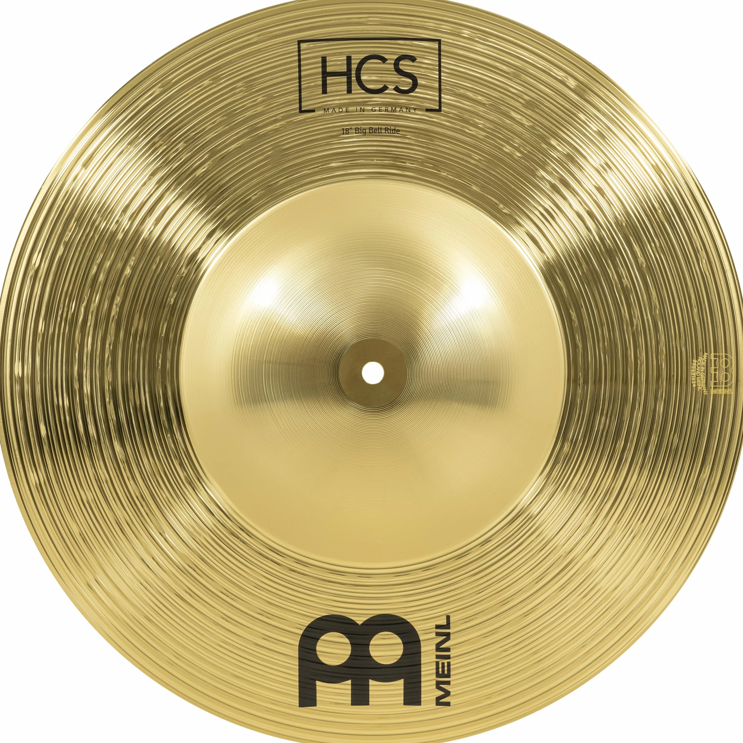 Meinl Cymbals HCS Big Bell Ride — 18 Zoll (Video) Schlagzeug Becken (45,72cm) Messing, Traditionelles Finish (HCS18BBR)