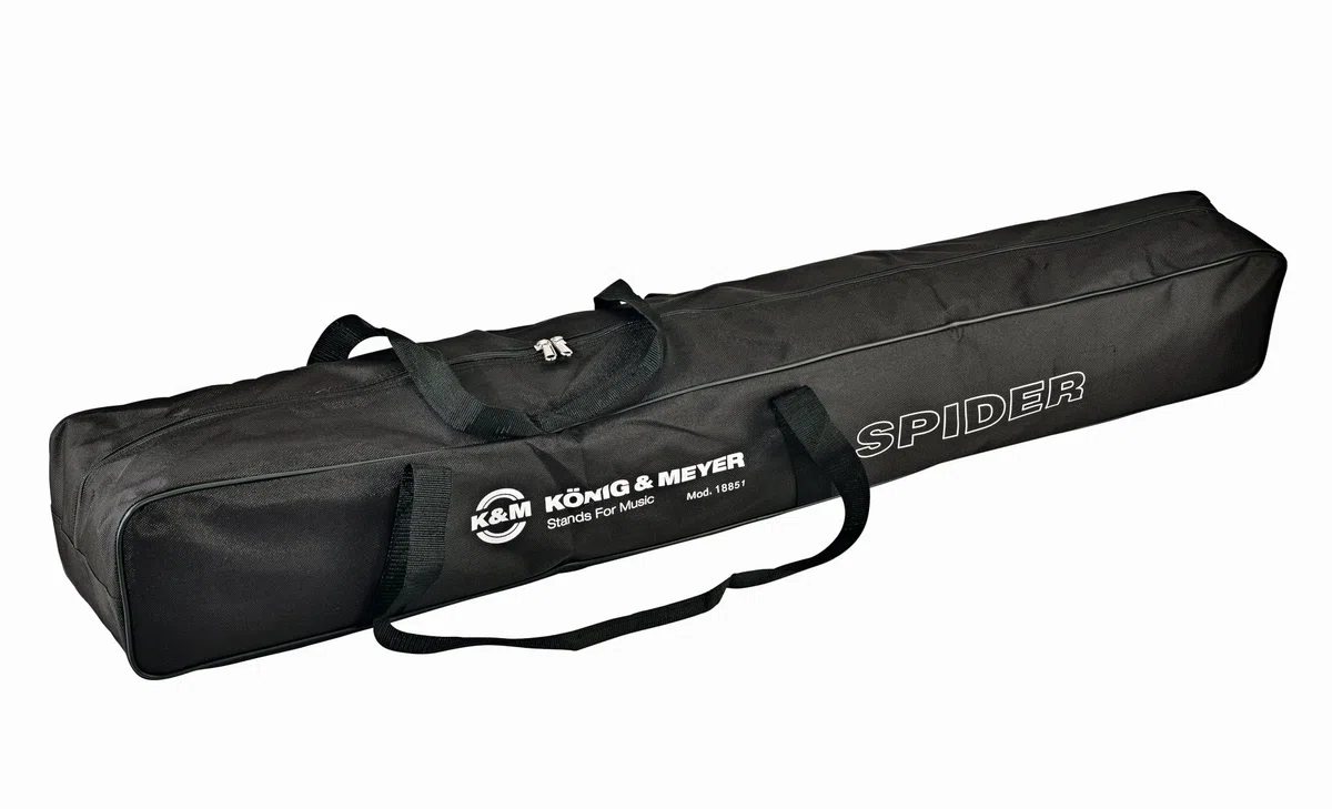 K&M 18851 Tragetasche für Keyboardständer Spider und Spider Pro aus Nylon - Schwarz mit K&M Signet - leicht, robust