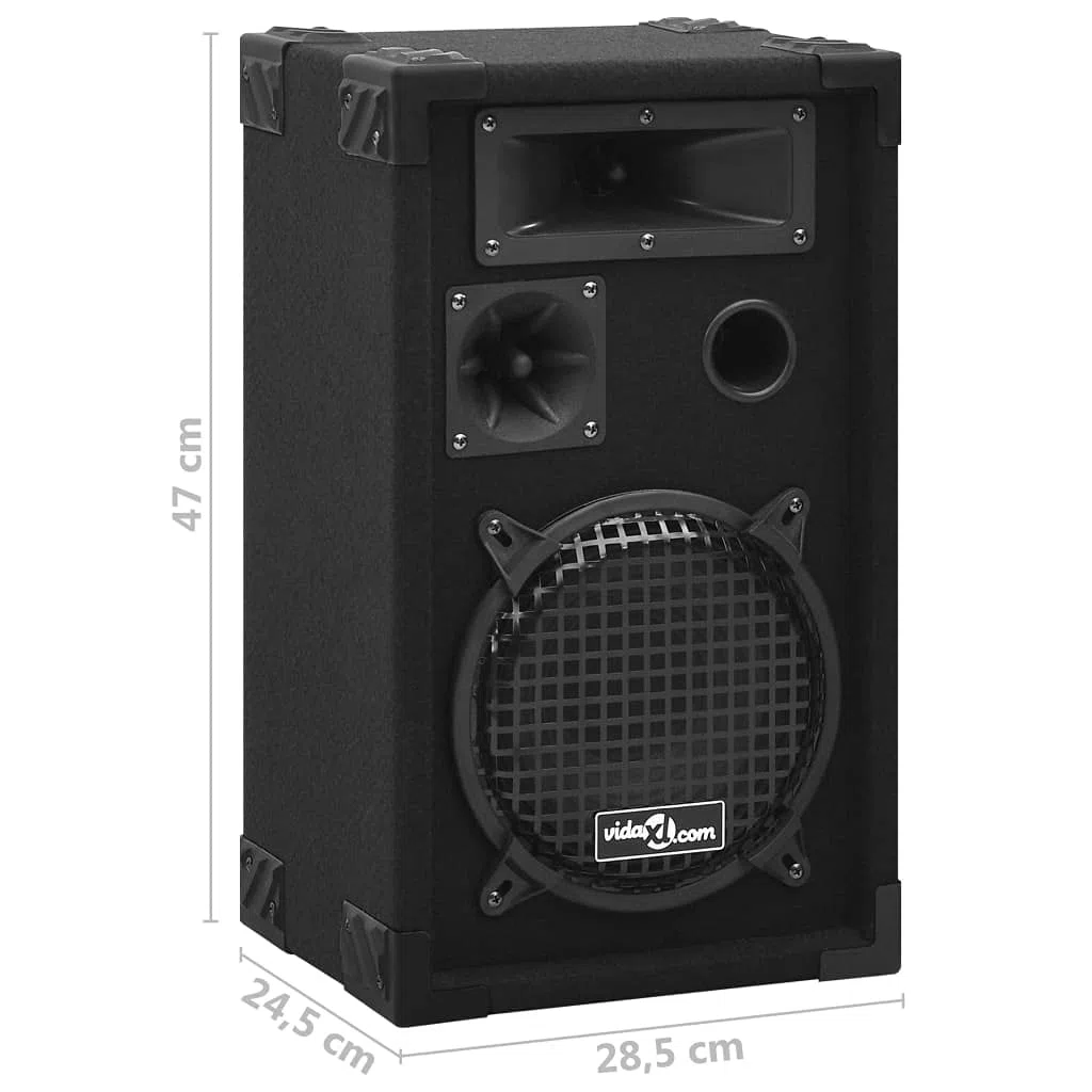 vidaXL 2X HiFi Bühnen Lautsprecher Professionell Passiv Eckenschutz Konzert Lautsprecherbox Bass Box Subwoofer Soundsystem Party Disco 800W