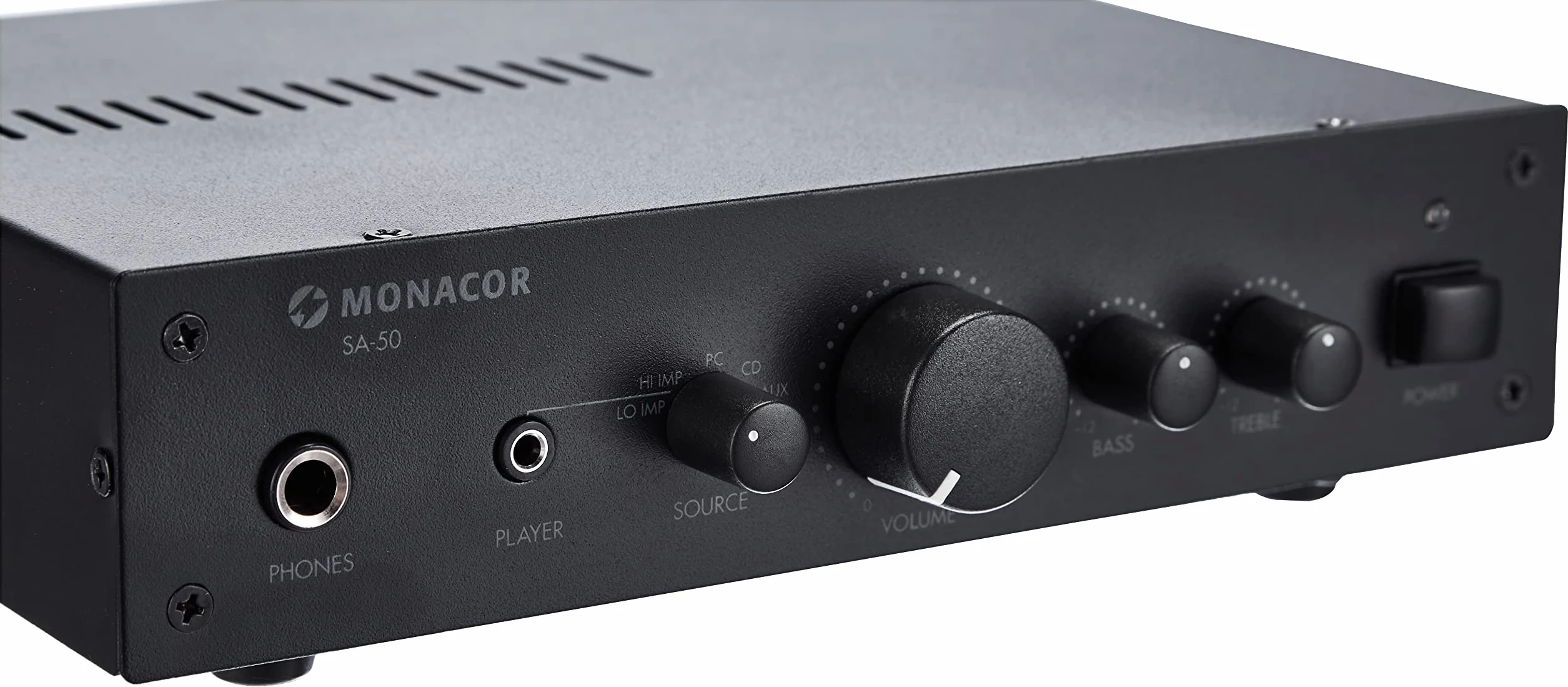 MONACOR SA-50 Kompakter Universal Stereo-Verstärker schwarz, 254620