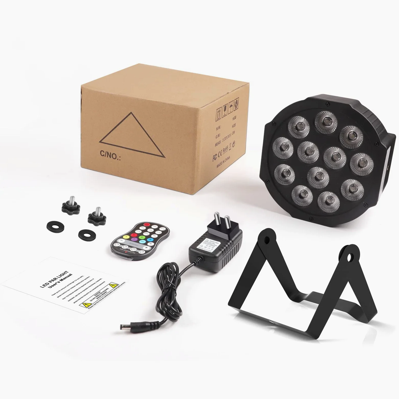 2 PCS RGBW Akku Bühnenlicht, 24W Wiederaufladbare Par Licht mit Funktion Timer und 7 Beleuchtung Modi, 8CH Akku Strahler Outdoor für Hochzeit Bar DJ Show Disco