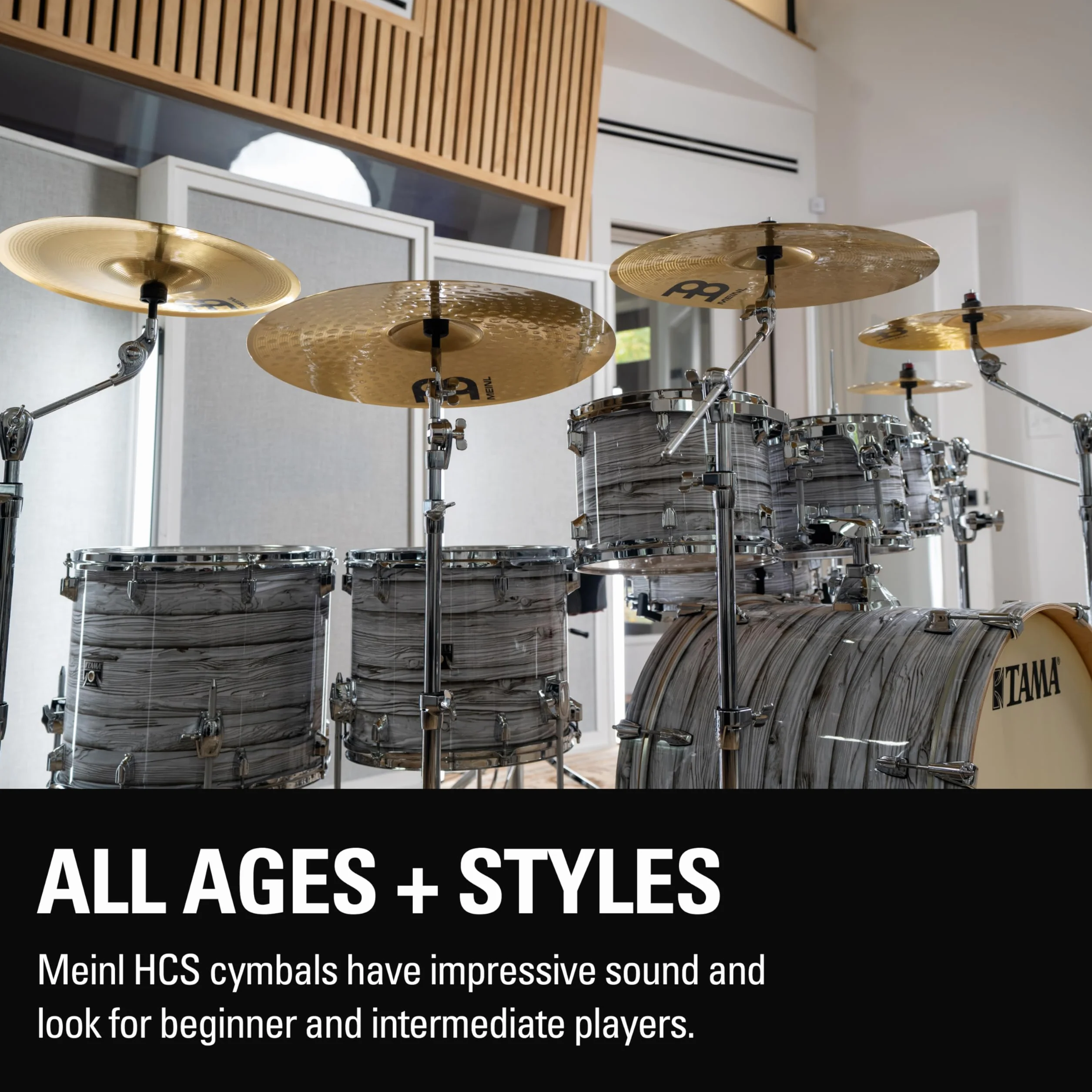Meinl Cymbals HCS Big Bell Ride — 18 Zoll (Video) Schlagzeug Becken (45,72cm) Messing, Traditionelles Finish (HCS18BBR)