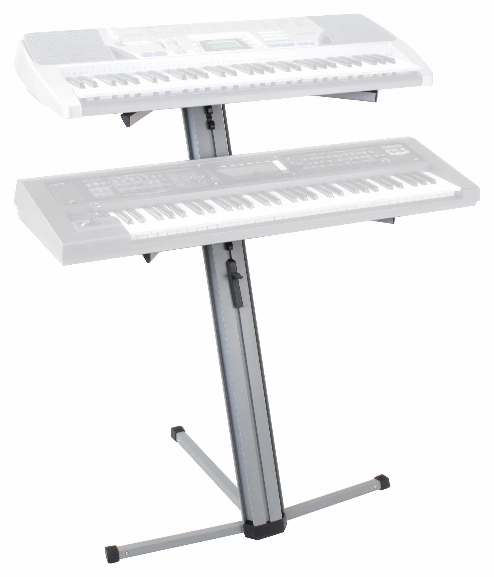 Classic Cantabile Keyboardständer KS-100 silber inklusive Pronomic Mikrostativ und Tragetasche