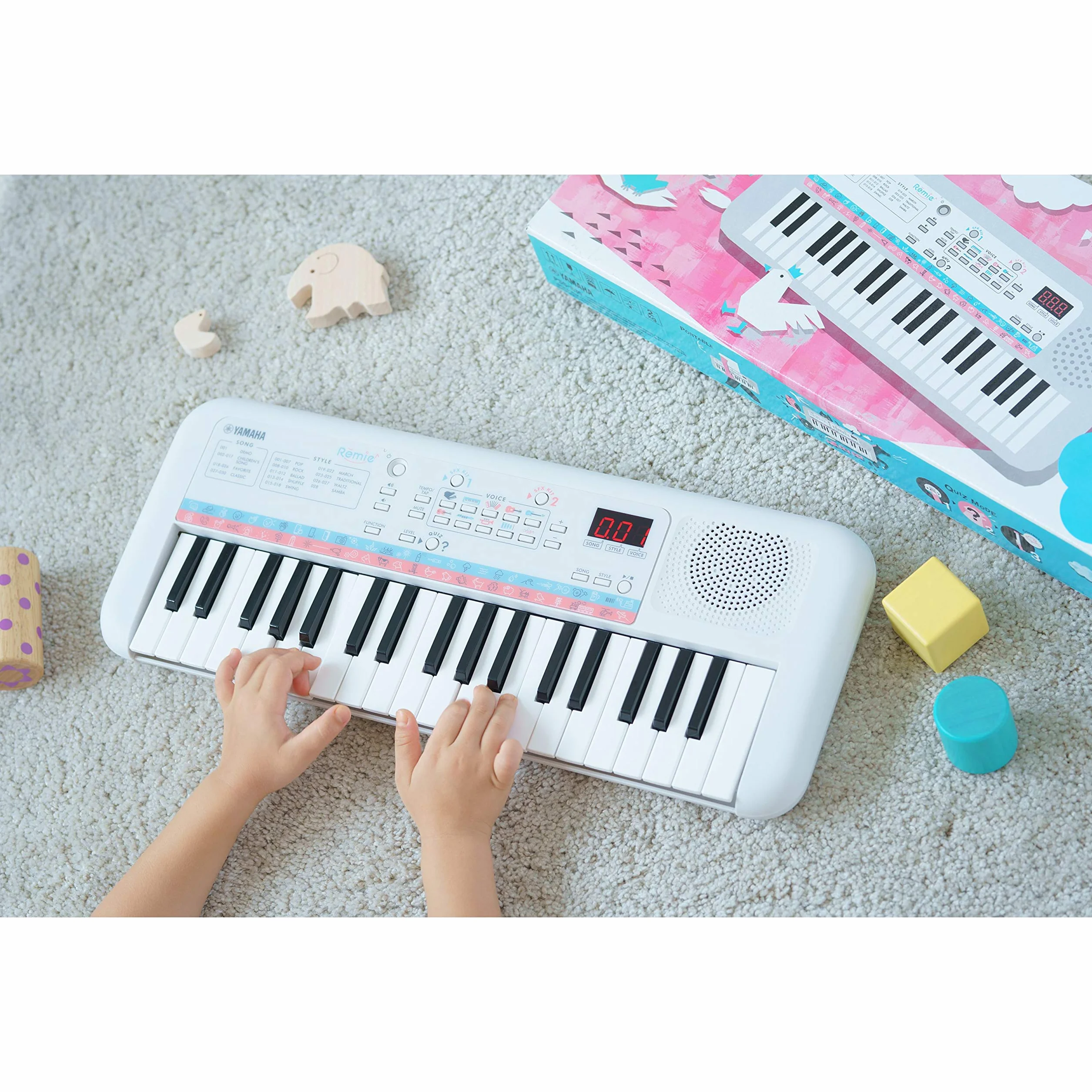 Yamaha Remie PSS-E30 Mini Keyboard, weiß – Kompaktes Keyboard für Kinder mit Mini-Tastatur
