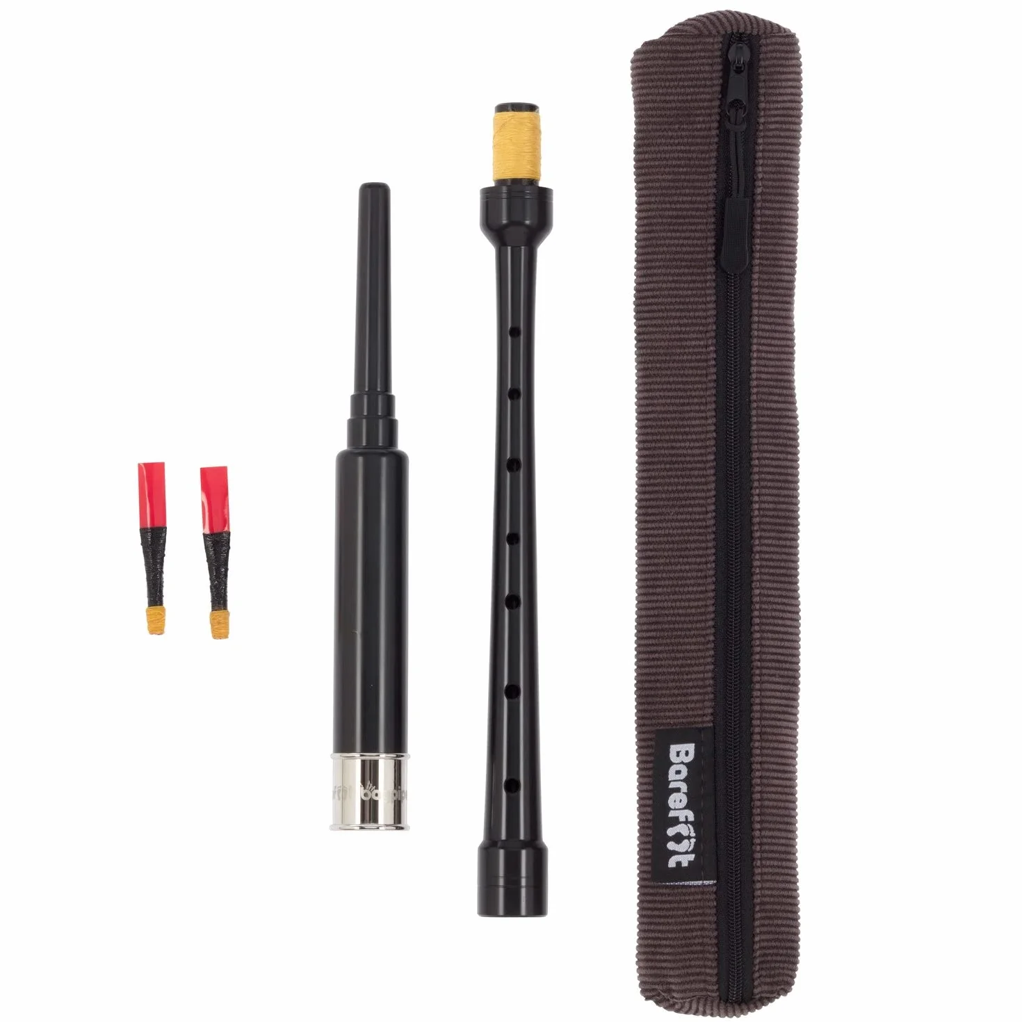 Dudelsack-Übung Standardlänge 45,7 cm vernickelte Gravurhülse Tan Cord Tragetasche 2 Blätter Highland Dudelsack