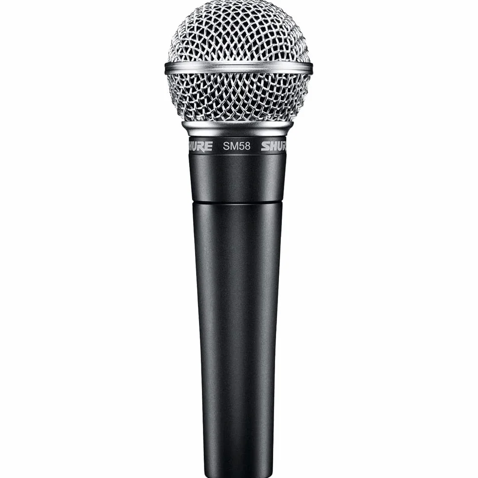 Shure SM58 Dynamisches Gesangsmikrofon mit Nierencharakteristik, pneumatischer Stoßdämpfer & Stagg SMC10 Mikrofon-Kabel 10m, XLR-Buchse-auf-XLR-Stecker