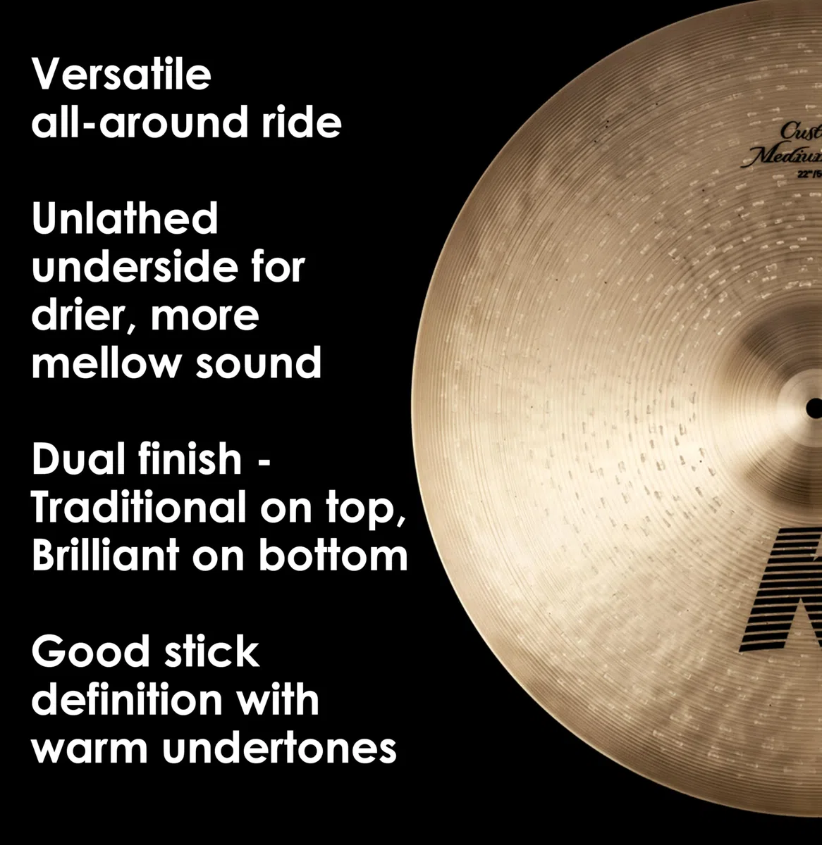 Zildjian K Custom Series - 22" Medium Ride Cymbal