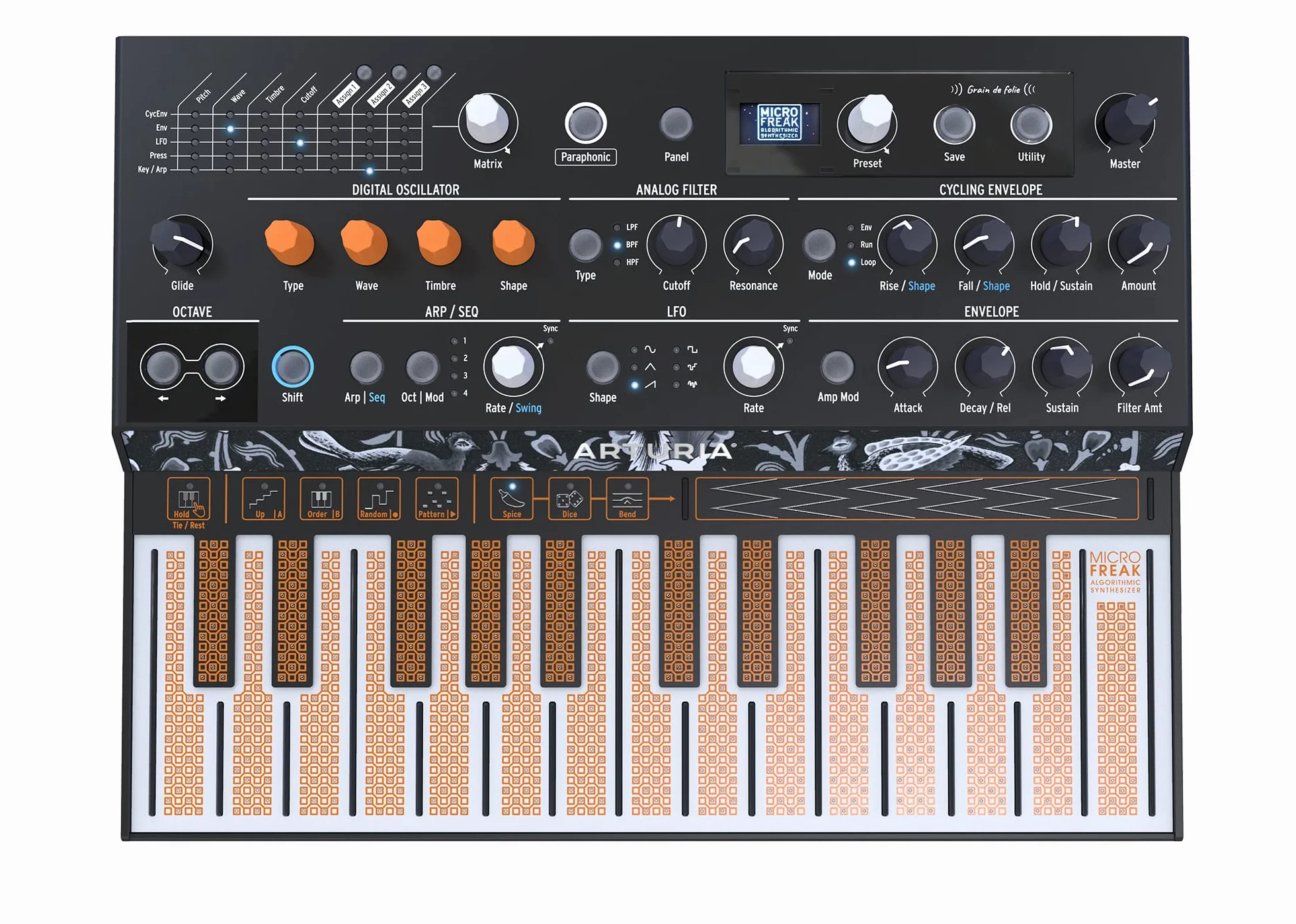 Arturia MicroFreak Synthesizer Keyboard 25-Key Hybrid Synth Wavetable Digital Oscillators Analog Filters