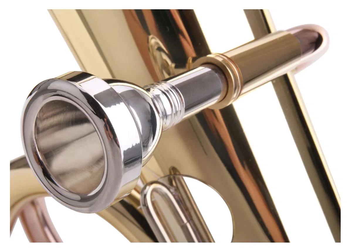 Classic Cantabile TH-38 Tenorhorn Set (Bb-Stimmung, Korpus: Messing, Außenzüge: Neusilber, 3 Drehventile) mit Koffer, Mundstück, Stimmgerät/Metronom und Notenständer