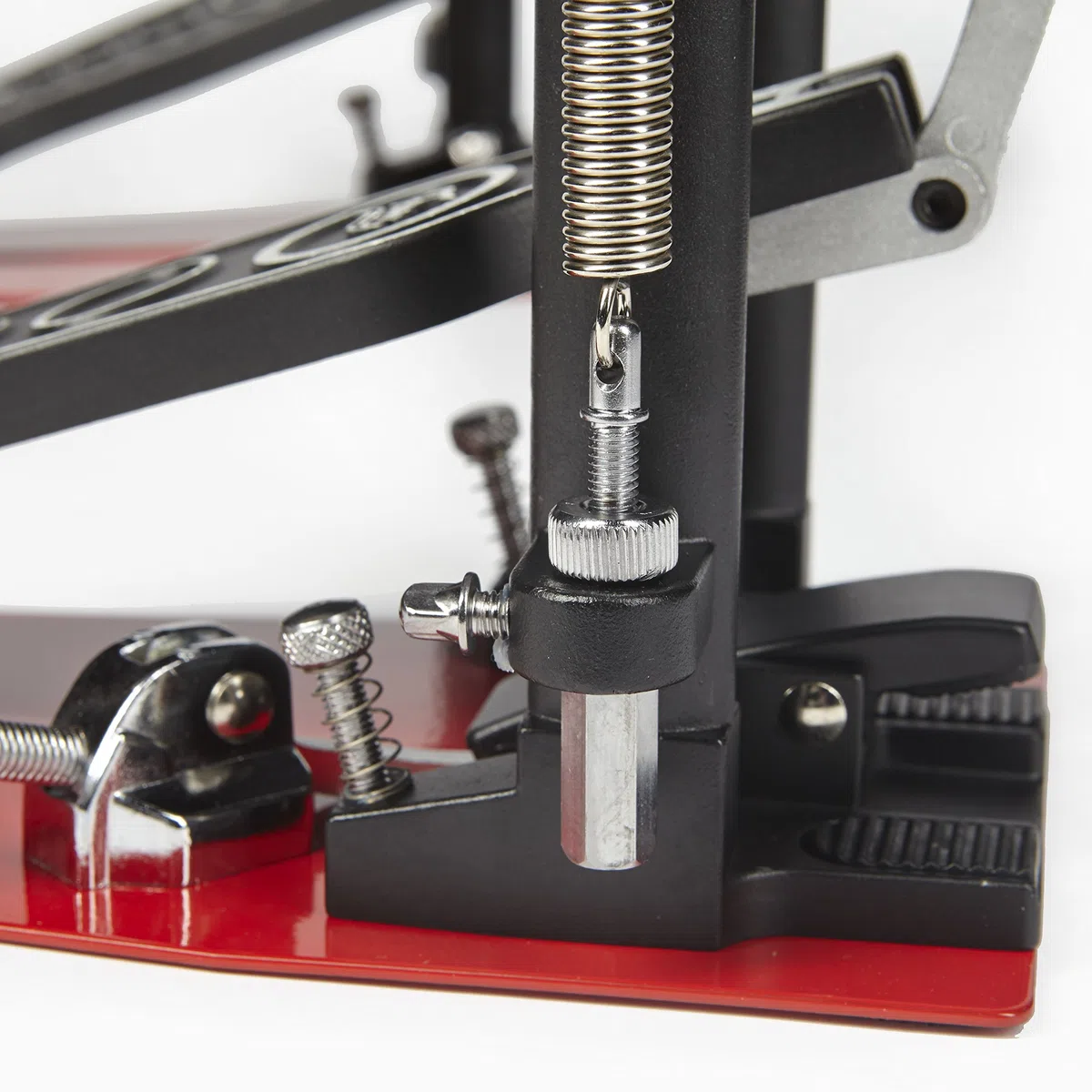 Fame DFP9001D Direct Drive Doppelpedal, Robuste Doppelfußmaschine, Einstellbare Federspannung, Doppelsäulen-Konstruktion, Splitboard Trittplatten, Bodenplatten, Ideal für Proberaum, Bühne, Studio