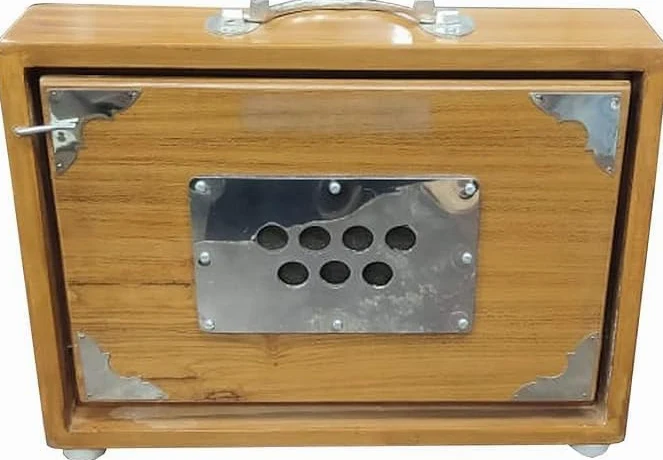 30,5 cm Teakholz Shruti Box Musikinstrument Shruti Box mit Tasche Surpeti 440Hz gestimmt