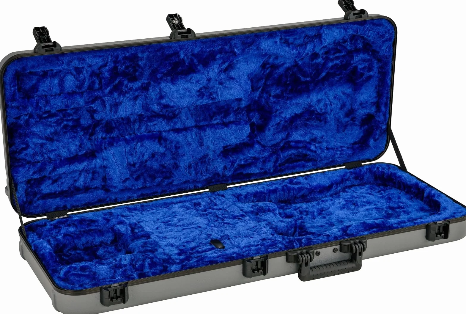 Fender Deluxe Molded Koffer, Hartschalenkoffer für Stratocaster und Telecaster, E-Gitarrenkoffer, Gitarren Koffer, Transportkoffer für E-Gitarre, robust und sicher, Inca Silver
