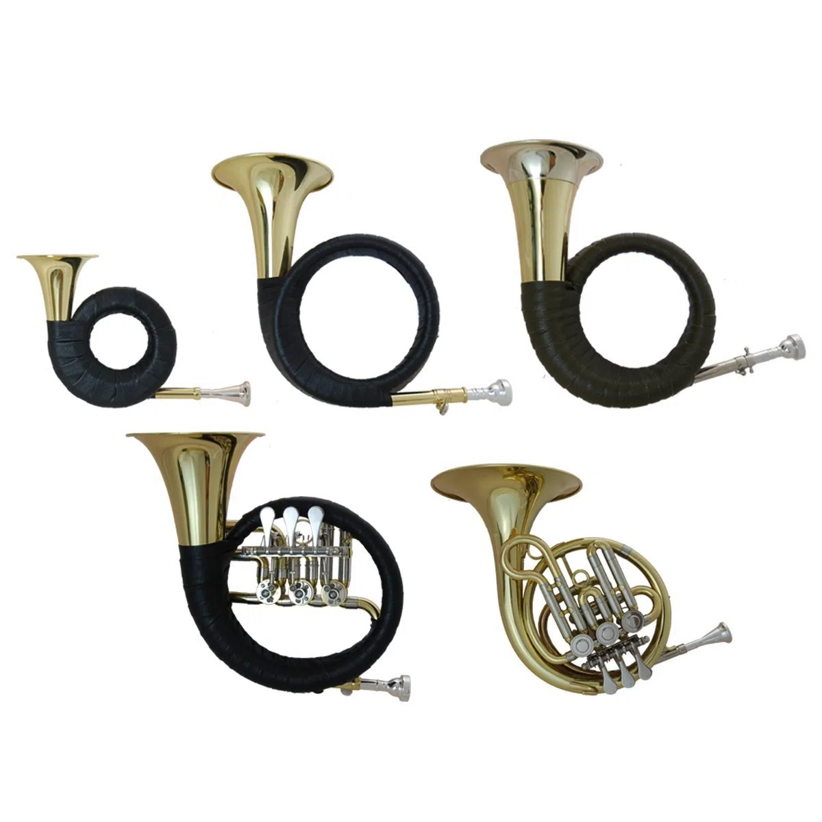 TJG-301 Ventil-Jagdhorn Fürst-Pless Ventilhorn Fürst-Pless-Horn in B Jagdhorn Posthorn (3 Drehventile)