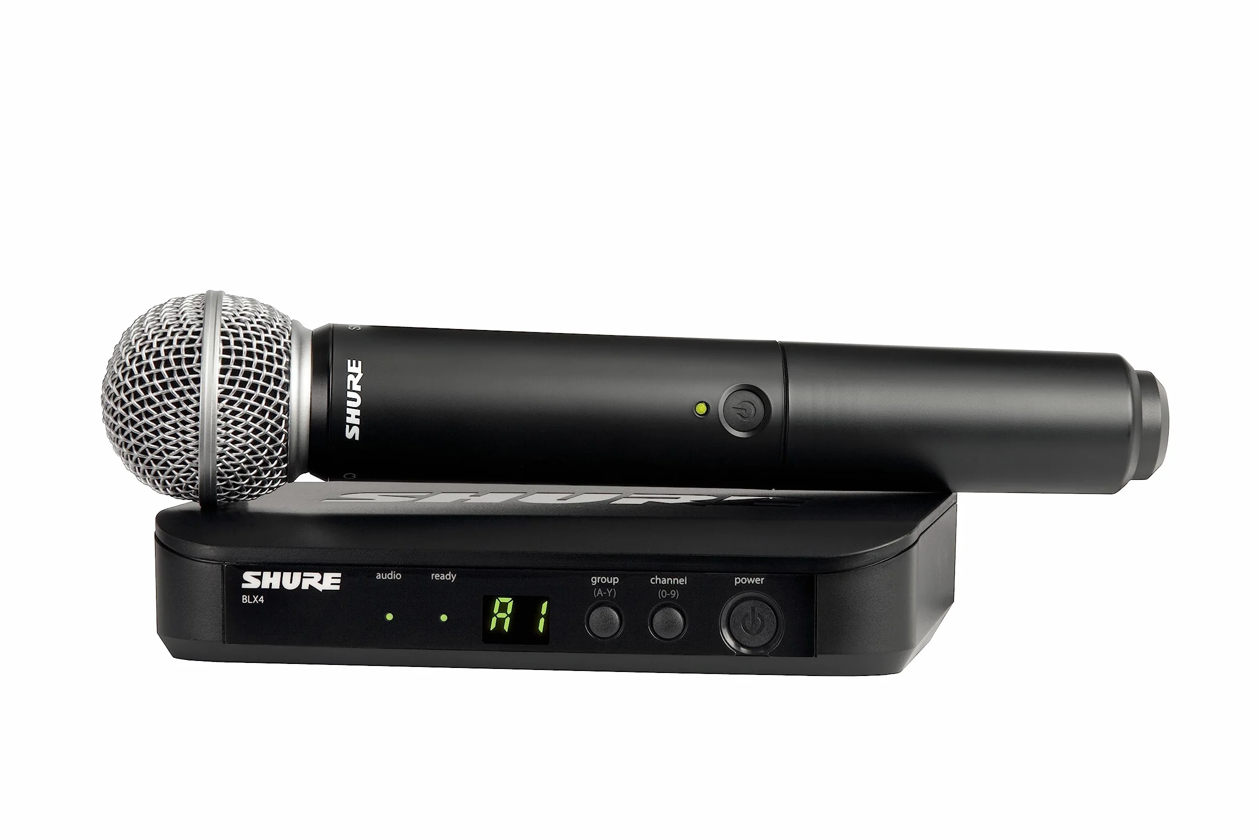 Shure BLX24/SM58 UHF Wireless Mikrofonsystem - Perfekt für Kirche, Karaoke - 14-Stunden Akkulaufzeit, 100m Reichweite | Enthält SM58 Handheld Vocal Mikrofon, Single Channel Empfänger | K3E Band