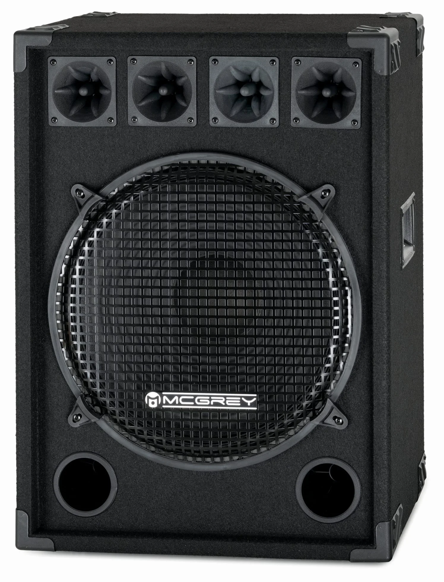 McGrey Paar DJ-1522 DJ PA Lautsprecher Box 38cm (15“) Subwoofer 1600W (Passiv, 2-Wege System, Holzgehäuse)
