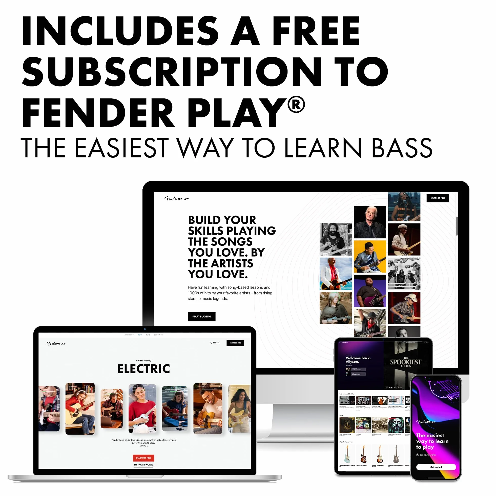 Squier by Fender Debut Collection Precision Bass, 2-Farb-Sunburst, Laurel Griffbrett