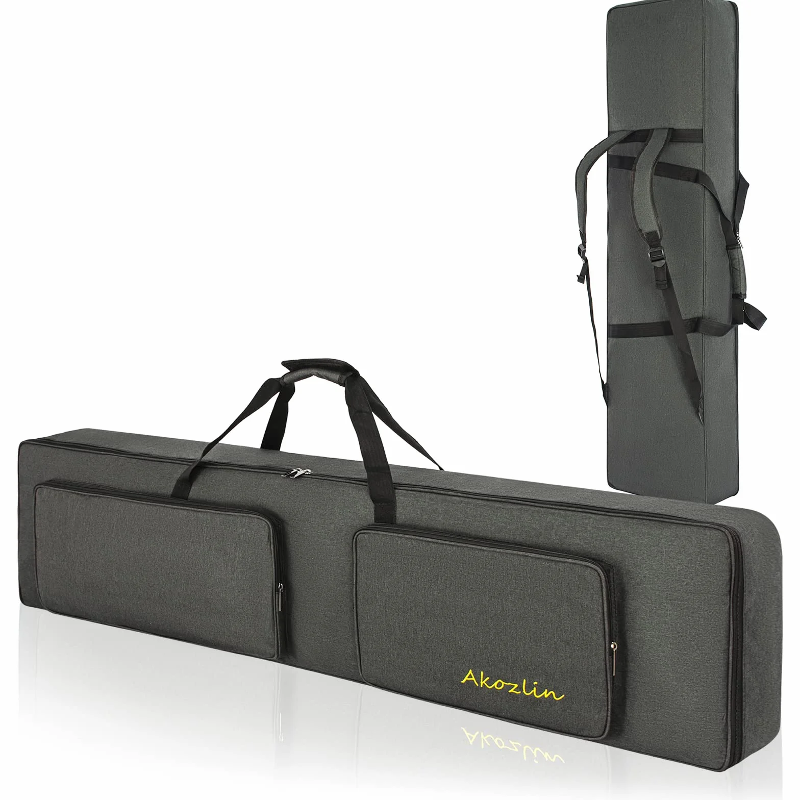 AKOZLIN Gigbag für 88 Tasten E-Piano, 137 x 36 x 16 cm | Tragbar, Gepolstert 10 mm, Wasserdicht, Oxford-Stoff, Universal