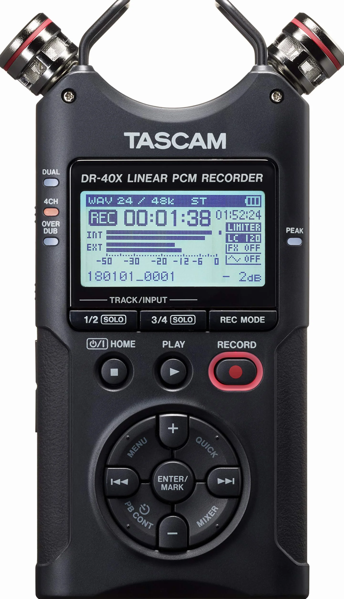 Tascam DR-40X 4-Slot Handheld Recorder mit USB-Schnittstelle