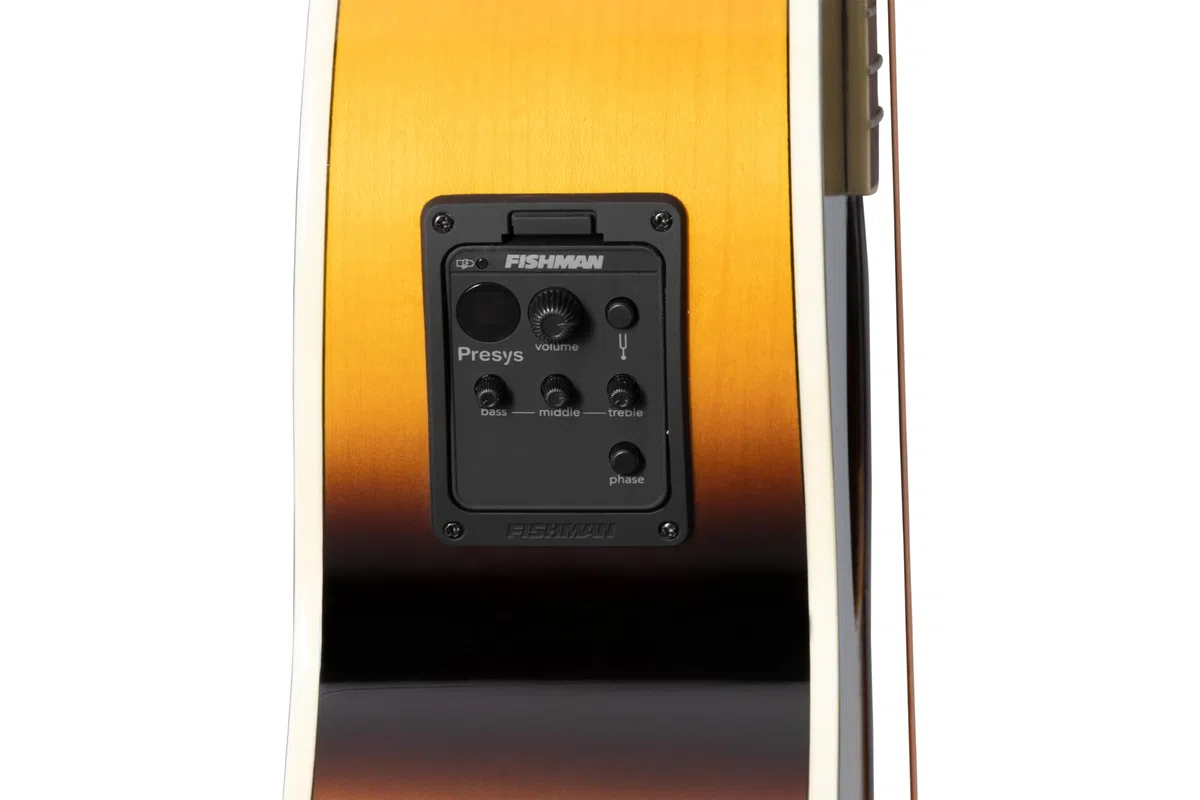 Epiphone EJ-200SCE Solid Top Cutaway Akustisch/Elektrische Gitarre (Vintage Sunburst Lack, Ahorn Korpus, Fichtendecke, 25.5 Mensur)