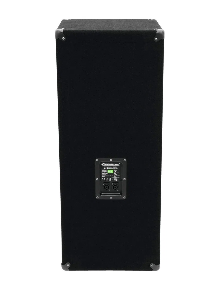 OMNITRONIC DX-2222 3-Wege Box 1000 W | Robuste Full-Range-Box mit 2x12" Tieftöner und 1000 Watt Leistung | 1 Stück