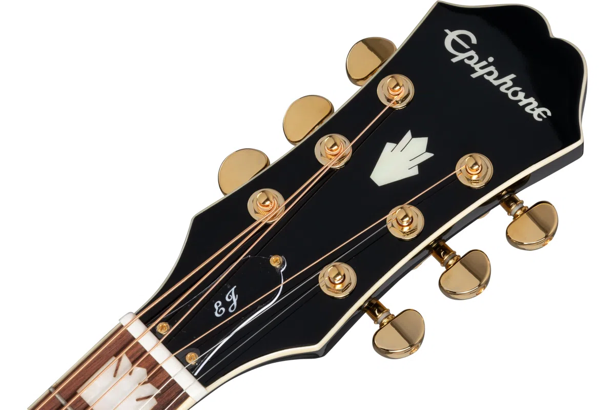 Epiphone EJ-200SCE Solid Top Cutaway Akustisch/Elektrische Gitarre (Vintage Sunburst Lack, Ahorn Korpus, Fichtendecke, 25.5 Mensur)