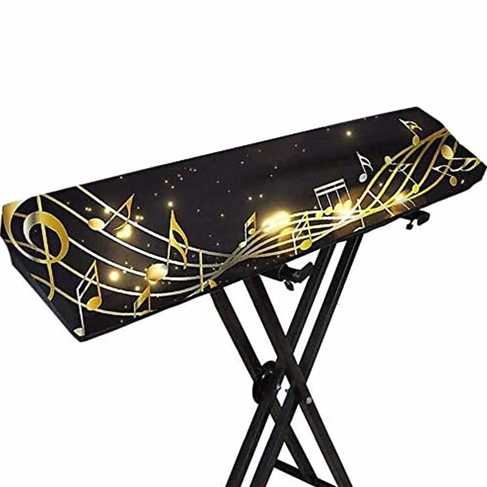 Keyboard Staubschutzhülle für 61/88 Tasten, Dehnbare E-Piano Abdeckung & Digitalpiano Schutzhülle mit Kordelzug, Waschbarer Klavier Staubschutz passend für Yamaha Casio Korg Roland