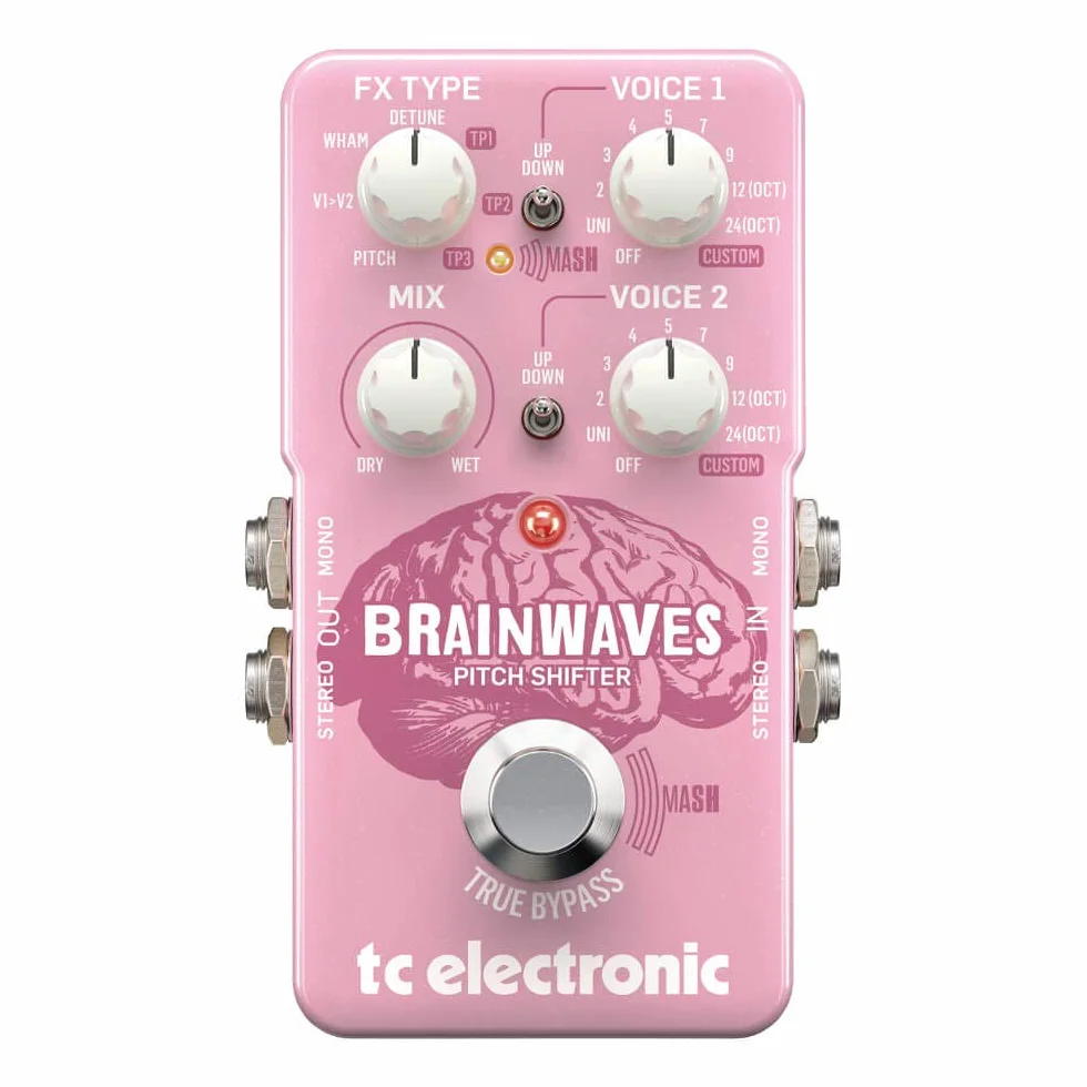 TC Electronic BRAINWAVES PITCH SHIFTER Außergewöhnlicher Pitch Shifter mit Algorithmen in Studioqualität, 4-Oktaven-Dual-Voices und bahnbrechendem MASH-Fußschalter