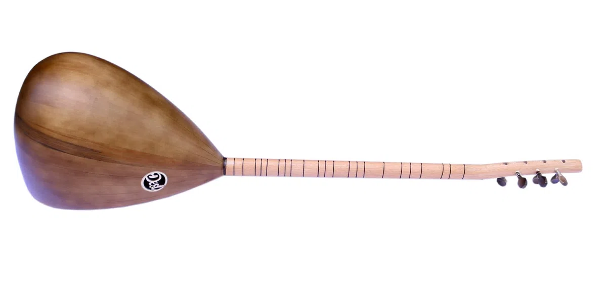 Baglama Saz ASL-109 Maulbeere mit langem Hals, türkische Qualität