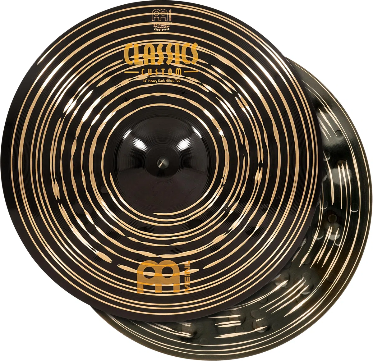 Meinl Classics Custom Dark Heavy HiHat 14" - HiHat | Becken für Schlagzeug, B12 Bronze