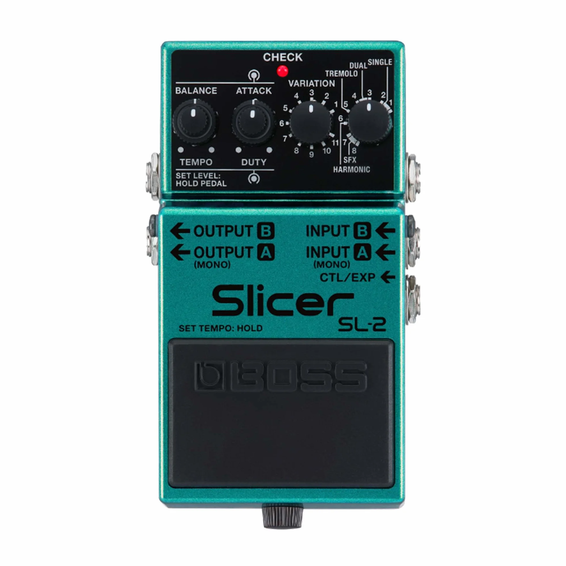BOSS SL-2 Slicer | Kompaktpedal für Gitarre, Keyboard, DJs & mehr | Erzeuge pulsierende Grooves | Mehrere Slicer-Spuren | 88 integrierte Patterns | Stereo-Ausgangsmodi | Steuerung über MIDI-Eingang