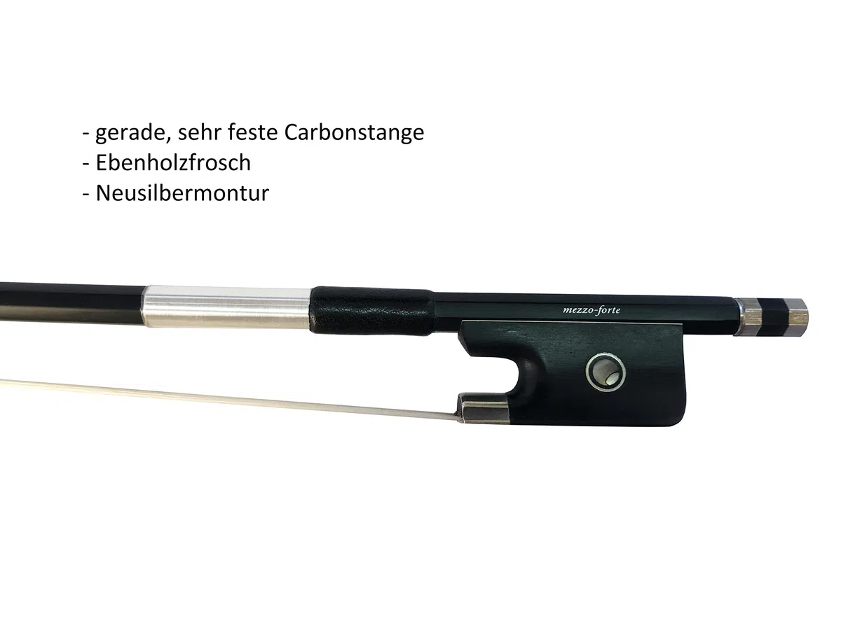 Cellobogen Bogen Cello Violoncello Carbon Kohlefaser 4/4 mezzo-forte – spielfreudig, stabil, obertonreich