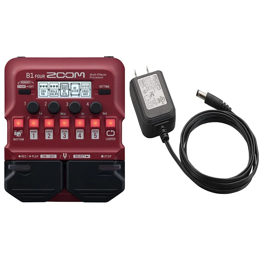 Zoom B1 FOUR Effektpedal & AD-16 Netzteil