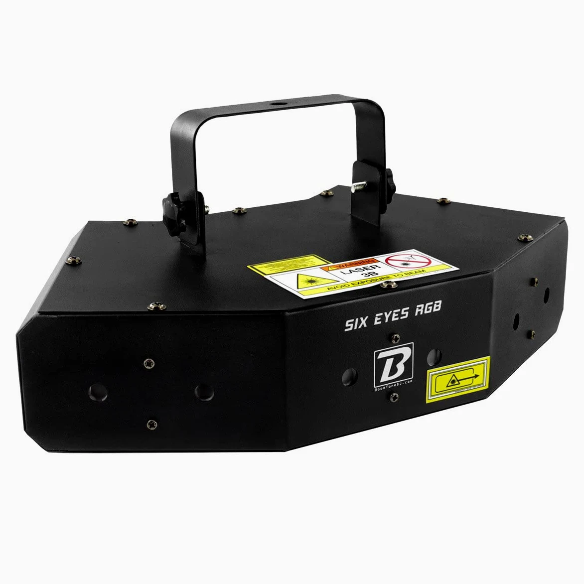 BoomTone DJ Six Eyes RGB LZR Animation Lichtspiele Disco Party Beleuchtung LZR Mehrfarbig-Grün Rot Blau Klasse 3B Schutzschlüssel Auto Mode / Sound Detection / DMX