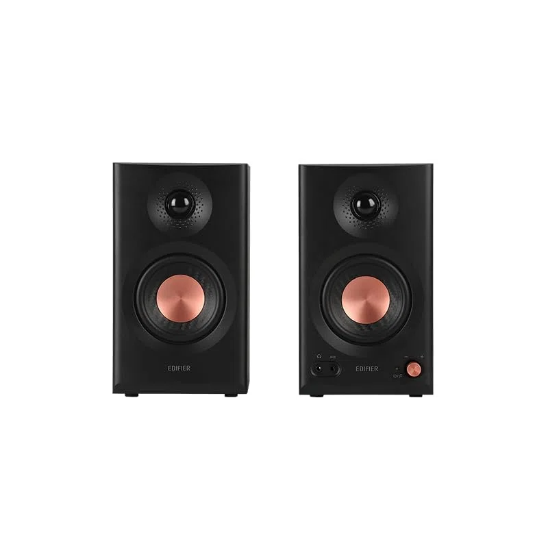 Edifier MR3 Powered Studio Monitor 2.0 Lautsprecher, Bluetooth v5.4, TRS/RCA/AUX Eingang, 36W RMS, flache Reaktion 52Hz - 40kHz, Treiber 3,5 Zoll, 1 Zoll Hochtöner, High Resolution Audio (Schwarz)