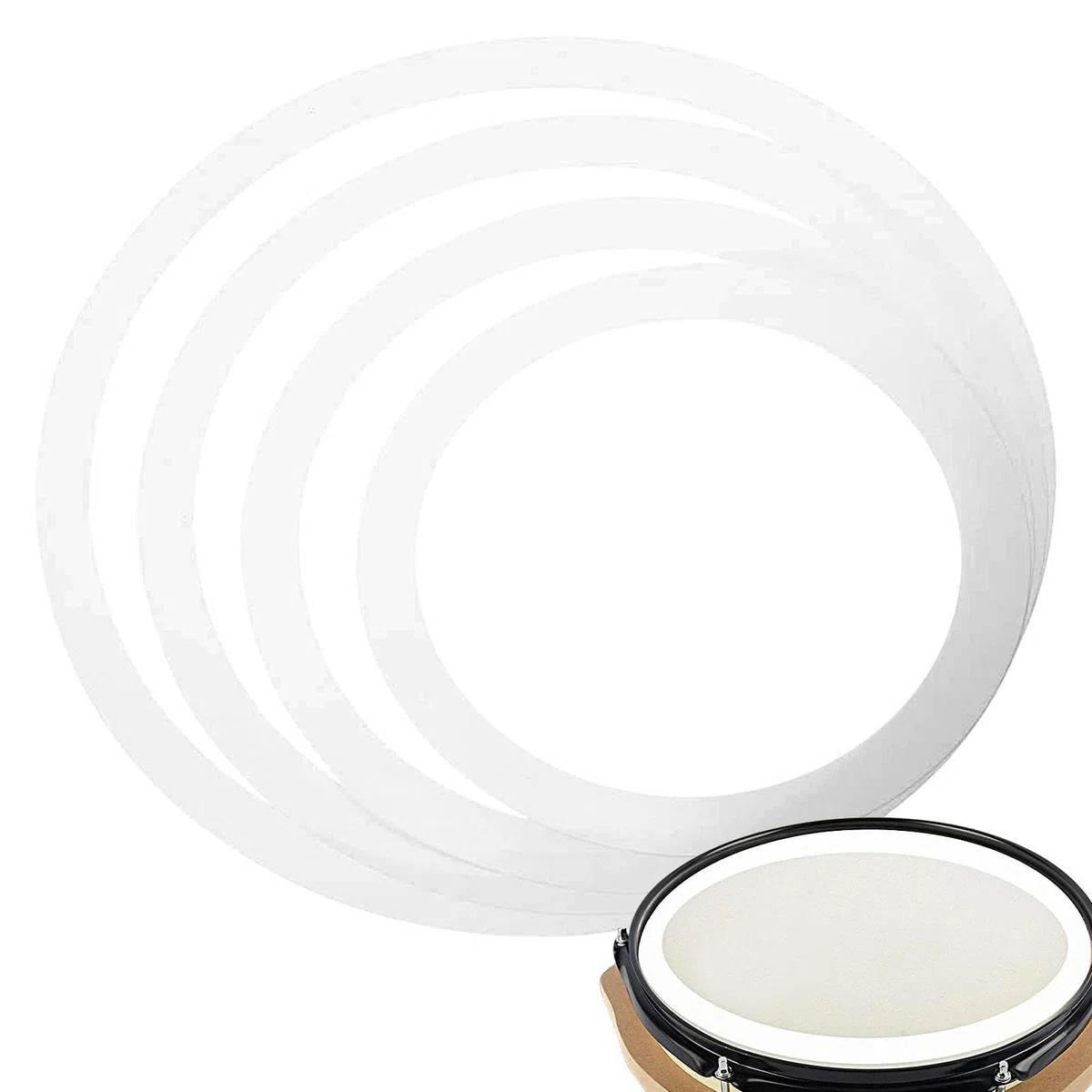 Drum Tone Control Ringe 4er Set Dämpfungsringe 10/12/14/16 Zoll Muffler Für Snare & Tom Trommeln